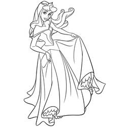 Dibujo para colorear: Princess Aurora (Personajes de Dibujos Animados) #181926 - Dibujos para Colorear e Imprimir Gratis