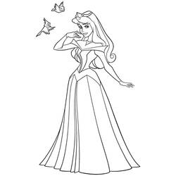 Dibujo para colorear: Princess Aurora (Personajes de Dibujos Animados) #181934 - Dibujos para Colorear e Imprimir Gratis