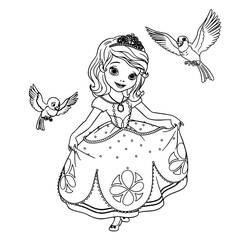 Dibujo para colorear: Princess Sofia (Personajes de Dibujos Animados) #182016 - Dibujos para Colorear e Imprimir Gratis