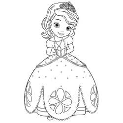 Dibujo para colorear: Princess Sofia (Personajes de Dibujos Animados) #182041 - Dibujos para Colorear e Imprimir Gratis