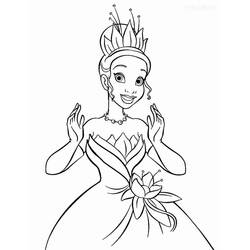Dibujo para colorear: Princess Tiana (Personajes de Dibujos Animados) #181961 - Dibujos para Colorear e Imprimir Gratis