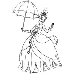 Dibujo para colorear: Princess Tiana (Personajes de Dibujos Animados) #181969 - Dibujos para Colorear e Imprimir Gratis