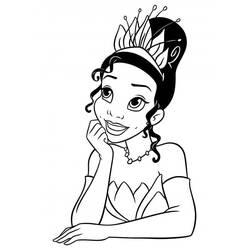 Dibujo para colorear: Princess Tiana (Personajes de Dibujos Animados) #181973 - Dibujos para Colorear e Imprimir Gratis