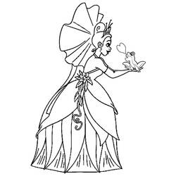 Dibujo para colorear: Princess Tiana (Personajes de Dibujos Animados) #181981 - Dibujos para Colorear e Imprimir Gratis