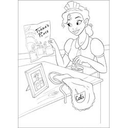 Dibujos para colorear: Princess Tiana - Dibujos para Colorear e Imprimir Gratis