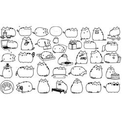 Dibujo para colorear: Pusheen (Personajes de Dibujos Animados) #188426 - Dibujos para Colorear e Imprimir Gratis
