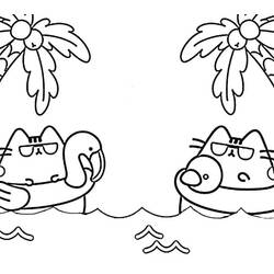 Dibujo para colorear: Pusheen (Personajes de Dibujos Animados) #188434 - Dibujos para Colorear e Imprimir Gratis