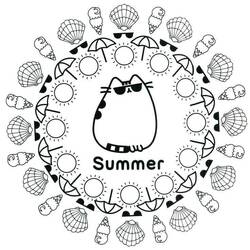 Dibujo para colorear: Pusheen (Personajes de Dibujos Animados) #188436 - Dibujos para Colorear e Imprimir Gratis