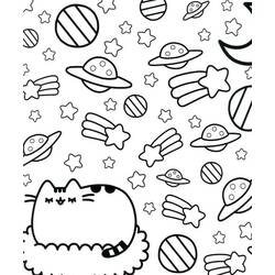Dibujo para colorear: Pusheen (Personajes de Dibujos Animados) #188451 - Dibujos para Colorear e Imprimir Gratis