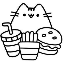 Dibujo para colorear: Pusheen (Personajes de Dibujos Animados) #188457 - Dibujos para Colorear e Imprimir Gratis