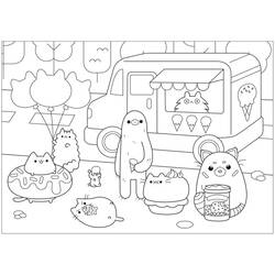Dibujo para colorear: Pusheen (Personajes de Dibujos Animados) #188458 - Dibujos para Colorear e Imprimir Gratis
