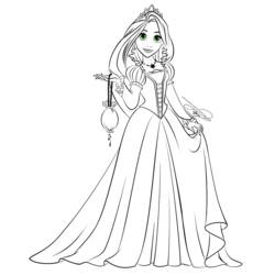 Dibujo para colorear: Rapunzel (Personajes de Dibujos Animados) #170047 - Dibujos para Colorear e Imprimir Gratis