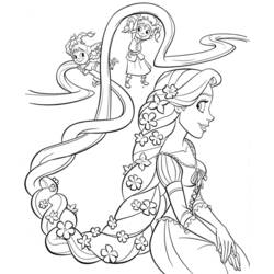Dibujo para colorear: Rapunzel (Personajes de Dibujos Animados) #170052 - Dibujos para Colorear e Imprimir Gratis