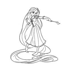 Dibujo para colorear: Rapunzel (Personajes de Dibujos Animados) #170054 - Dibujos para Colorear e Imprimir Gratis