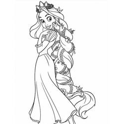 Dibujo para colorear: Rapunzel (Personajes de Dibujos Animados) #170059 - Dibujos para Colorear e Imprimir Gratis