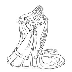 Dibujo para colorear: Rapunzel (Personajes de Dibujos Animados) #170066 - Dibujos para Colorear e Imprimir Gratis