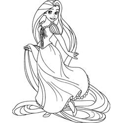 Dibujo para colorear: Rapunzel (Personajes de Dibujos Animados) #170070 - Dibujos para Colorear e Imprimir Gratis