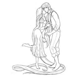 Dibujo para colorear: Rapunzel (Personajes de Dibujos Animados) #170072 - Dibujos para Colorear e Imprimir Gratis