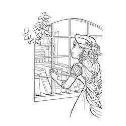 Dibujo para colorear: Rapunzel (Personajes de Dibujos Animados) #170074 - Dibujos para Colorear e Imprimir Gratis
