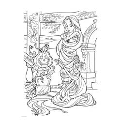 Dibujo para colorear: Rapunzel (Personajes de Dibujos Animados) #170075 - Dibujos para Colorear e Imprimir Gratis
