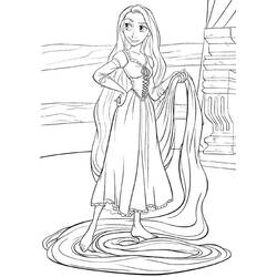 Dibujo para colorear: Rapunzel (Personajes de Dibujos Animados) #170077 - Dibujos para Colorear e Imprimir Gratis