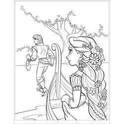 Dibujo para colorear: Rapunzel (Personajes de Dibujos Animados) #170078 - Dibujos para Colorear e Imprimir Gratis