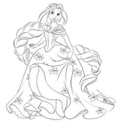 Dibujo para colorear: Rapunzel (Personajes de Dibujos Animados) #170080 - Dibujos para Colorear e Imprimir Gratis