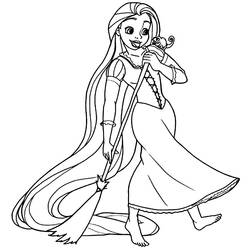 Dibujo para colorear: Rapunzel (Personajes de Dibujos Animados) #170082 - Dibujos para Colorear e Imprimir Gratis