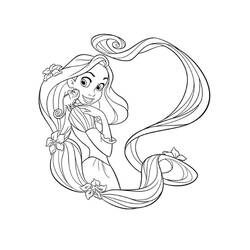 Dibujo para colorear: Rapunzel (Personajes de Dibujos Animados) #177877 - Dibujos para Colorear e Imprimir Gratis