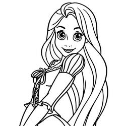 Dibujo para colorear: Rapunzel (Personajes de Dibujos Animados) #177878 - Dibujos para Colorear e Imprimir Gratis