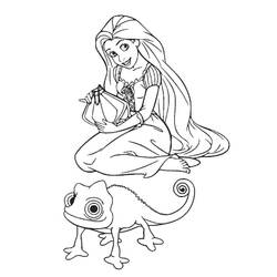 Dibujo para colorear: Rapunzel (Personajes de Dibujos Animados) #177886 - Dibujos para Colorear e Imprimir Gratis