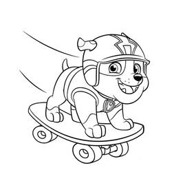 Dibujo para colorear: Rubble PAW Patrol (Personajes de Dibujos Animados) #181638 - Dibujos para Colorear e Imprimir Gratis