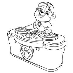 Dibujo para colorear: Rubble PAW Patrol (Personajes de Dibujos Animados) #181639 - Dibujos para Colorear e Imprimir Gratis