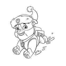 Dibujo para colorear: Rubble PAW Patrol (Personajes de Dibujos Animados) #181643 - Dibujos para Colorear e Imprimir Gratis