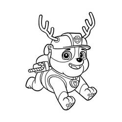Dibujo para colorear: Rubble PAW Patrol (Personajes de Dibujos Animados) #181647 - Dibujos para Colorear e Imprimir Gratis