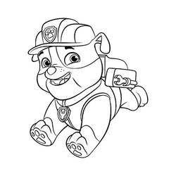 Dibujo para colorear: Rubble PAW Patrol (Personajes de Dibujos Animados) #181649 - Dibujos para Colorear e Imprimir Gratis