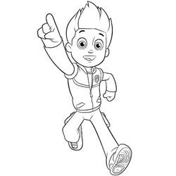 Dibujo para colorear: Ryder PAW Patrol (Personajes de Dibujos Animados) #181778 - Dibujos para Colorear e Imprimir Gratis