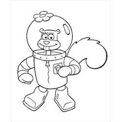 Dibujo para colorear: Sandy Cheeks (Personajes de Dibujos Animados) #220604 - Dibujos para Colorear e Imprimir Gratis
