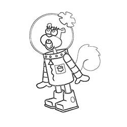 Dibujo para colorear: Sandy Cheeks (Personajes de Dibujos Animados) #220609 - Dibujos para Colorear e Imprimir Gratis
