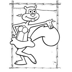 Dibujo para colorear: Sandy Cheeks (Personajes de Dibujos Animados) #220613 - Dibujos para Colorear e Imprimir Gratis