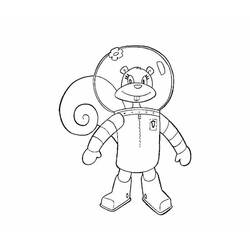 Dibujo para colorear: Sandy Cheeks (Personajes de Dibujos Animados) #220614 - Dibujos para Colorear e Imprimir Gratis