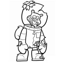 Dibujo para colorear: Sandy Cheeks (Personajes de Dibujos Animados) #220618 - Dibujos para Colorear e Imprimir Gratis