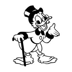 Dibujo para colorear: Scrooge McDuck (Personajes de Dibujos Animados) #31764 - Dibujos para Colorear e Imprimir Gratis