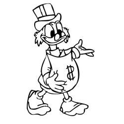 Dibujo para colorear: Scrooge McDuck (Personajes de Dibujos Animados) #31775 - Dibujos para Colorear e Imprimir Gratis
