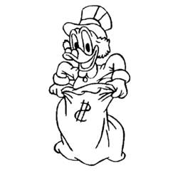 Dibujo para colorear: Scrooge McDuck (Personajes de Dibujos Animados) #31793 - Dibujos para Colorear e Imprimir Gratis