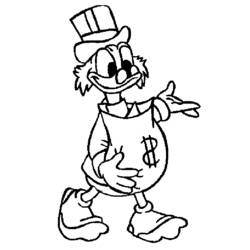 Dibujo para colorear: Scrooge McDuck (Personajes de Dibujos Animados) #31845 - Dibujos para Colorear e Imprimir Gratis