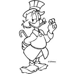 Dibujos para colorear: Scrooge McDuck - Dibujos para Colorear e Imprimir Gratis