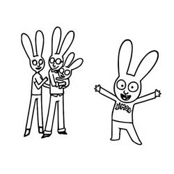 Dibujo para colorear: Simon Rabbit (Personajes de Dibujos Animados) #192948 - Dibujos para Colorear e Imprimir Gratis
