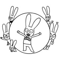 Dibujo para colorear: Simon Rabbit (Personajes de Dibujos Animados) #192949 - Dibujos para Colorear e Imprimir Gratis