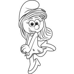 Dibujo para colorear: Smurfette (Personajes de Dibujos Animados) #178455 - Dibujos para Colorear e Imprimir Gratis